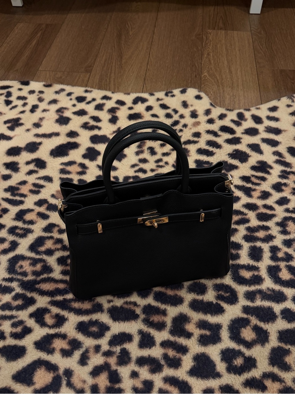 Call it spring bag -  Leather Top-Handle Satchel with Gold Hardware